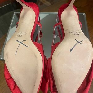 Kate Spade red bow heel, 4”